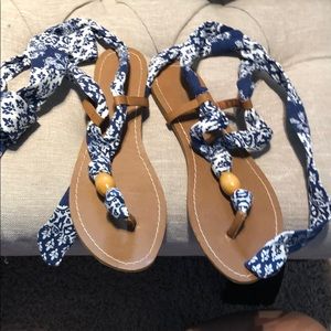 Tie up sandals